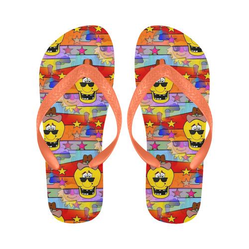 Fun Skull by Popart Lover Flip Flops for Men/Women (Model 040)