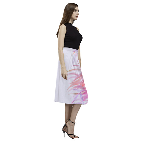 Cute SilverEye, angry bird watercolor Aoede Crepe Skirt (Model D16)