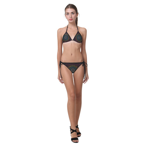 simply circular design mandala Custom Bikini Swimsuit (Model S01)