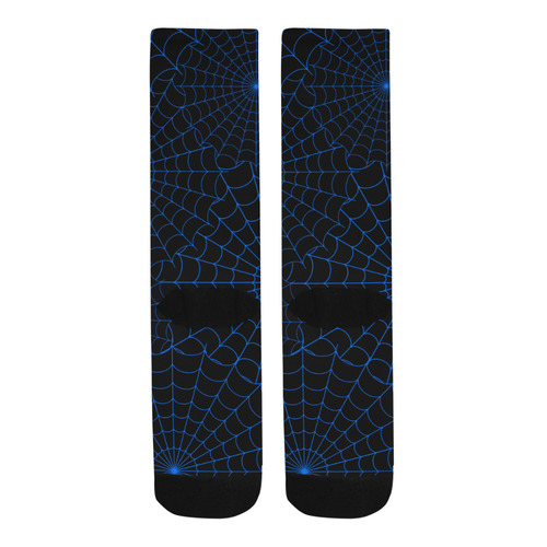 Halloween Spiderwebs - Blue Trouser Socks