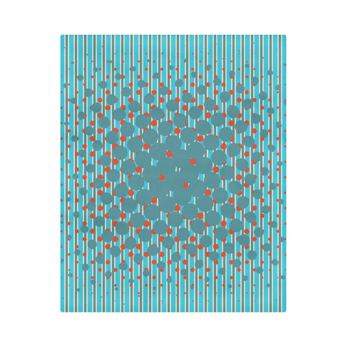 Density in Turquoise & Orange Duvet Cover 86"x70" ( All-over-print)