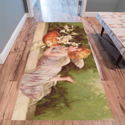 Vintage Garden Fairy Area Rug 9'6''x3'3''