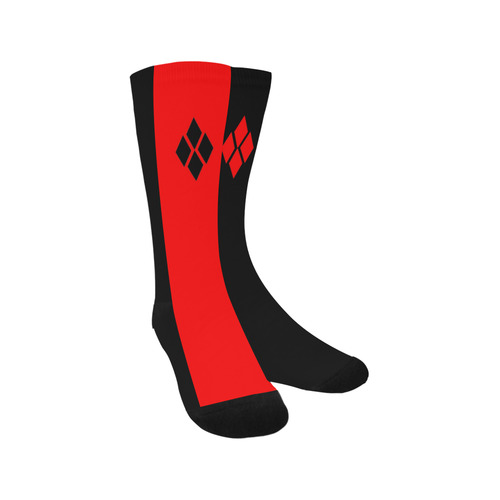 Red & Black Harlequin Trouser Socks