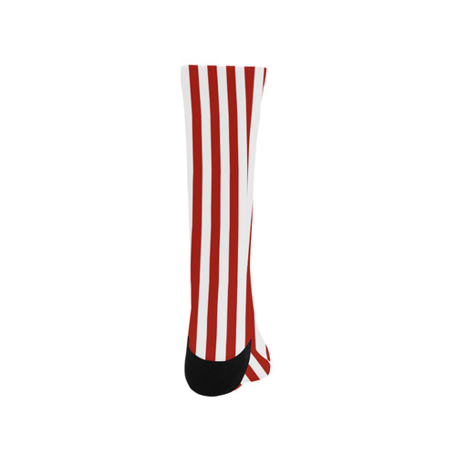 Red & White Stripes Trouser Socks