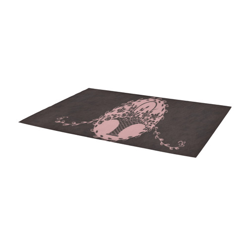 Bridal Rose Floral Chalkboard Area Rug 9'6''x3'3''