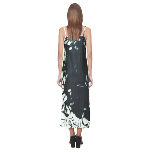 MSANII NZURI FOCUSED V-Neck Open Fork Long Dress(Model D18)