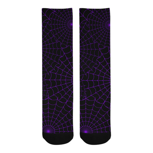 Halloween Spiderwebs - Purple Trouser Socks