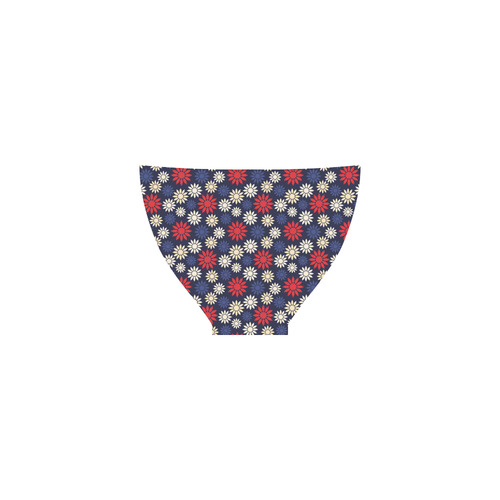 Red Symbolic Camomiles Floral Custom Bikini Swimsuit