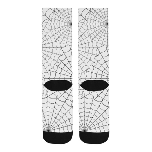 Halloween Spiderwebs - Black Trouser Socks