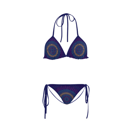 blue mandala circular Custom Bikini Swimsuit