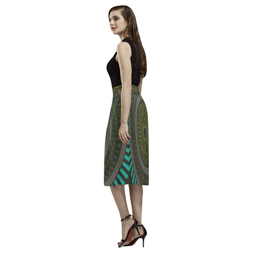 circle zen mandalas Aoede Crepe Skirt (Model D16)