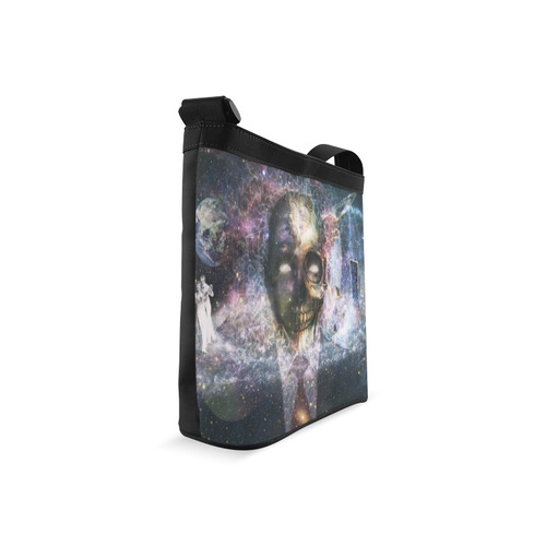 Psychedelic Skull and Galaxy Crossbody Bags (Model 1613)