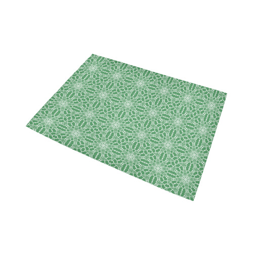 Green Lace Area Rug7'x5'