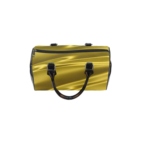Gold satin 3D texture Boston Handbag (Model 1621)