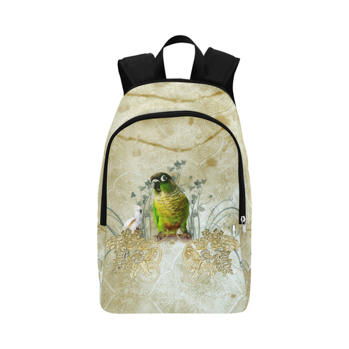 Sweet parrot with floral elements Fabric Backpack for Adult (Model 1659)