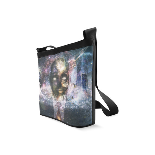 Psychedelic Skull and Galaxy Crossbody Bags (Model 1613)