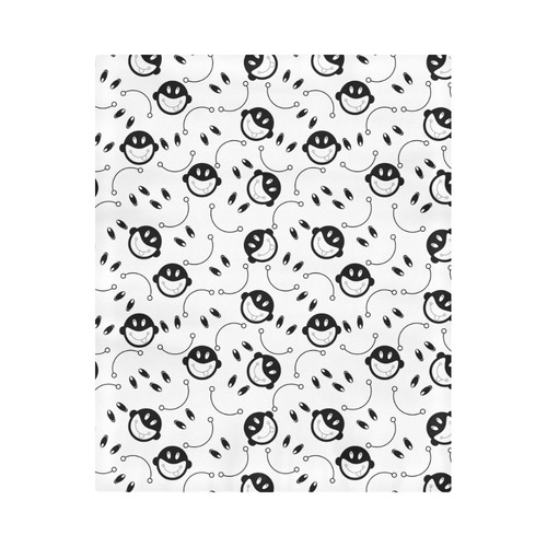 black and white funny monkeys Duvet Cover 86"x70" ( All-over-print)