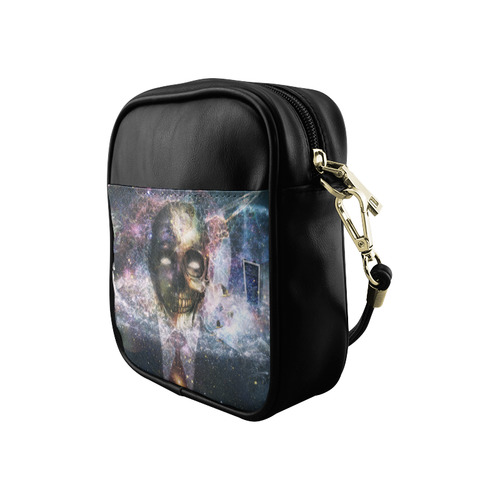 Psychedelic Skull and Galaxy Sling Bag (Model 1627)