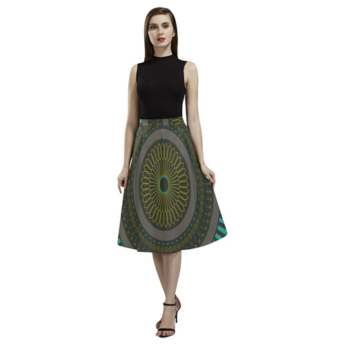 circle zen mandalas Aoede Crepe Skirt (Model D16)