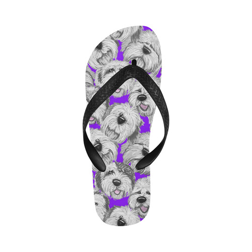 OES heads purple Flip Flops for Men/Women (Model 040)