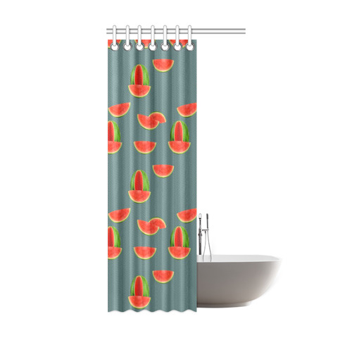 Watercolor Watermelon red, green and sweet pattern Shower Curtain 36"x72"