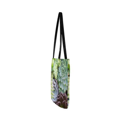 Succulents Red Green Aqua Floral Reusable Shopping Bag Model 1660 (Two sides)