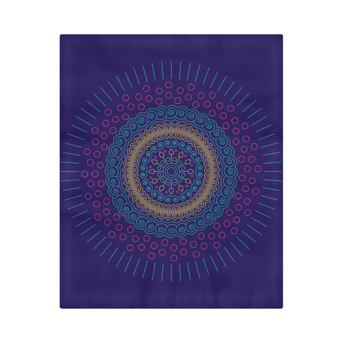 blue mandala circular Duvet Cover 86"x70" ( All-over-print)
