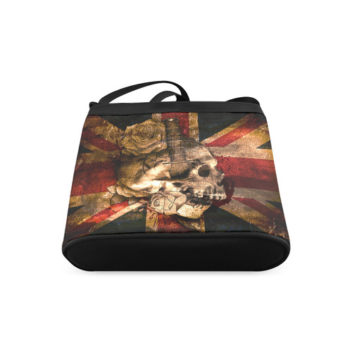 Grunge Skull and British Flag Crossbody Bags (Model 1613)