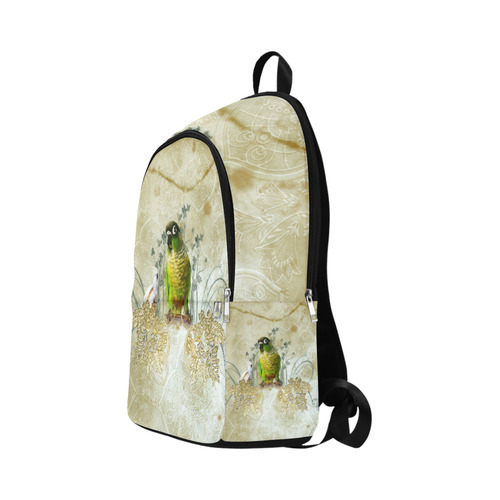 Sweet parrot with floral elements Fabric Backpack for Adult (Model 1659)