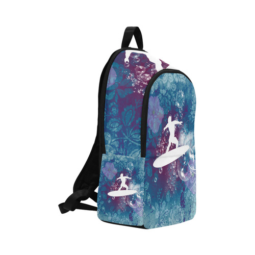 Sport, surfboarder with splash Fabric Backpack for Adult (Model 1659)