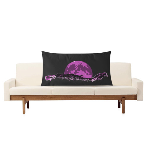 Big Moon Mountain Rectangle Pillow Case 20"x36"(Twin Sides)