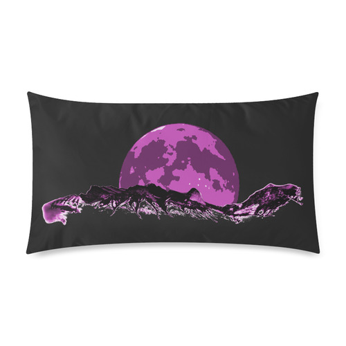 Big Moon Mountain Rectangle Pillow Case 20"x36"(Twin Sides)