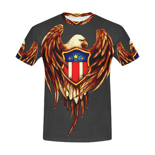 Eagle and shield All Over Print T-Shirt for Men (USA Size) (Model T40)