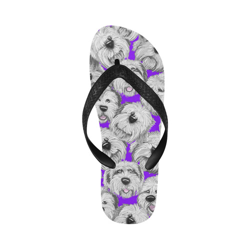 OES heads purple Flip Flops for Men/Women (Model 040)