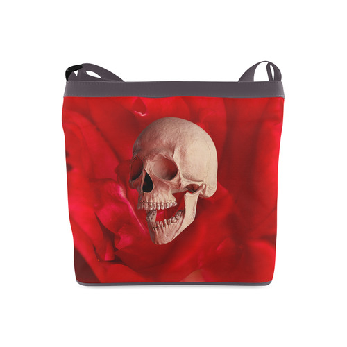 Funny Skull and Red Rose Crossbody Bags (Model 1613)