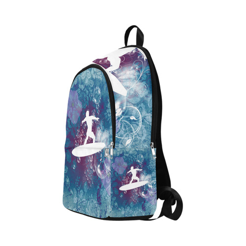 Sport, surfboarder with splash Fabric Backpack for Adult (Model 1659)