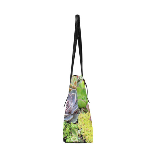 Red Green Blue Floral Succulents Euramerican Tote Bag/Large (Model 1656)