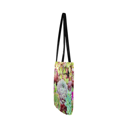 Green Pink Red  Floral Succulents Reusable Shopping Bag Model 1660 (Two sides)