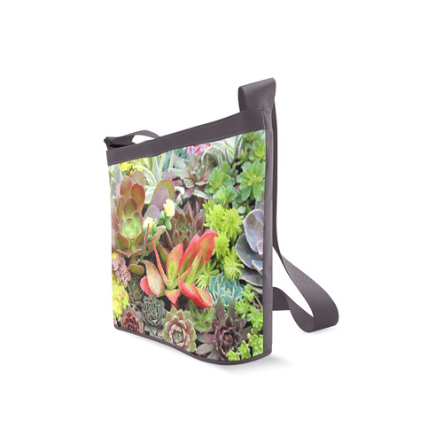 Red Green Blue Floral Succulents Crossbody Bags (Model 1613)