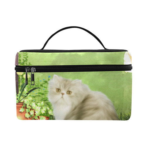 Cute cat in a garden Lunch Bag/Large (Model 1658)