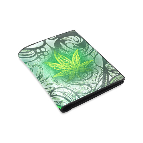 Marijuna 420 Weed leaf thc Dank Bud Pot Men's Leather Wallet (Model 1612)