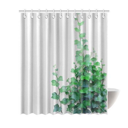Vines, climbing plant watercolor Shower Curtain 72"x84"