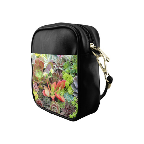 Red Green Blue Floral Succulents Sling Bag (Model 1627)