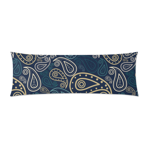 paisley illustration Custom Zippered Pillow Case 21"x60"(Two Sides)