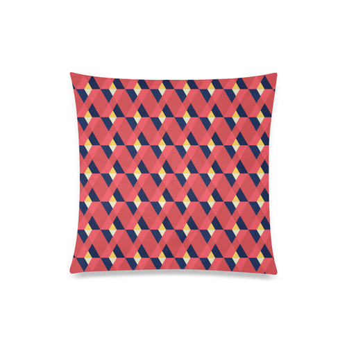 red triangle tile ceramic Custom Zippered Pillow Case 20"x20"(Twin Sides)