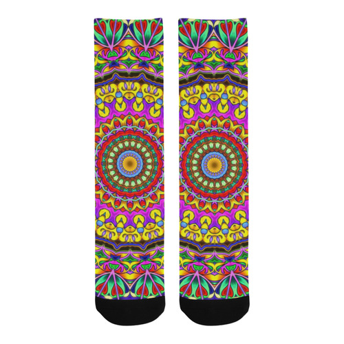 Oriental Watercolor Mandala multicolored h Trouser Socks