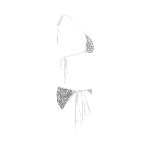 Zen Doodle 8 Snow White Ornate Custom Bikini Swimsuit