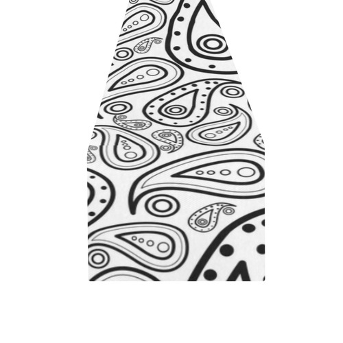 black and white paisley Table Runner 16x72 inch