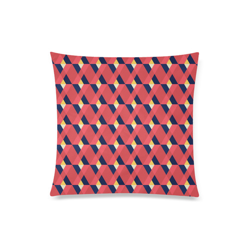 red triangle tile ceramic Custom Zippered Pillow Case 20"x20"(Twin Sides)