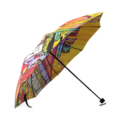 Crazy Diner by Nico Bielow Foldable Umbrella (Model U01)